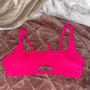 Pink swimming suit top